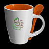 Ceramic Coffee Mug With Spoon