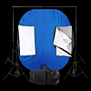 Blue & Green Reversible Backdrop with Softbox Lighting