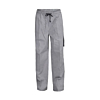 Unisex Chefs Check Elastic Drawstring Cargo Pants