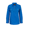 Ladies  Long Sleeve Closed Front Cotton Drill Shirt