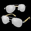Bamboo Aviator Mirror Lens Sunglasses