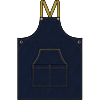 Full Bib Denim Apron With Pockets