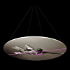 Vertical Disk Stretch Hanging Pendant Banner