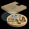 Glass & Bamboo Cheese Board