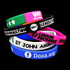 Debossed Ink Filled Wristbands