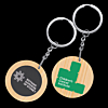 Mirage Round Bamboo Keyring