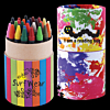 Assorted Colour Crayons in Cardboard Tube