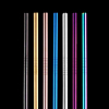 Metallic Stainless Steel Reusable Straws - 6mm x 215mm