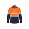 Heavy Duty Hybrid Two Tone Half Placket Cotton Drill Shirt