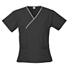 Womens Contrast Crossover Scrub Top