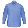 Mens Wrinkle Free Chambray Long Sleeve Shirt