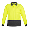 Unisex Hi Vis Basic Spliced Polo - Long Sleeve