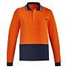 Mens Hi Vis Cotton L/S Polo