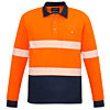 Unisex Hi Vis Segmented L/S Polo - Hoop Taped