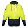 Unisex Hi Vis Textured Jacquard Full Zip Hoodie