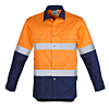 Mens Hi Vis Spliced Industrial Shirt - Hoop Taped