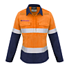 Womens FR Closed Front Hooped Taped Spliced Shirt