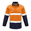 Mens FR Closed Front Hooped Taped Spliced Shirt
