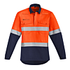 Mens Orange Flame HRC 2 Hoop Taped Closed Front Spliced Shirt