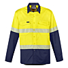 Mens Rugged Cooling Hi Vis Segmented Tape L/S Shirt