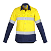 Womens Hi Vis Spliced Industrial Shirt - Hoop Taped