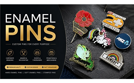 Enamel Pins Australia: Custom Hard & Soft Enamel Pins Made 