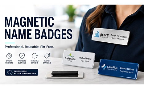Magnetic Name Badges: Reusable, Pin-Free & Custom Printed 