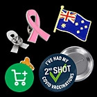 In Stock Badges & Pins