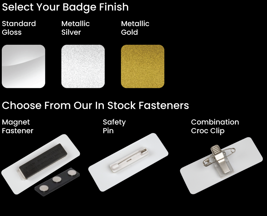 Badge Finishing Options